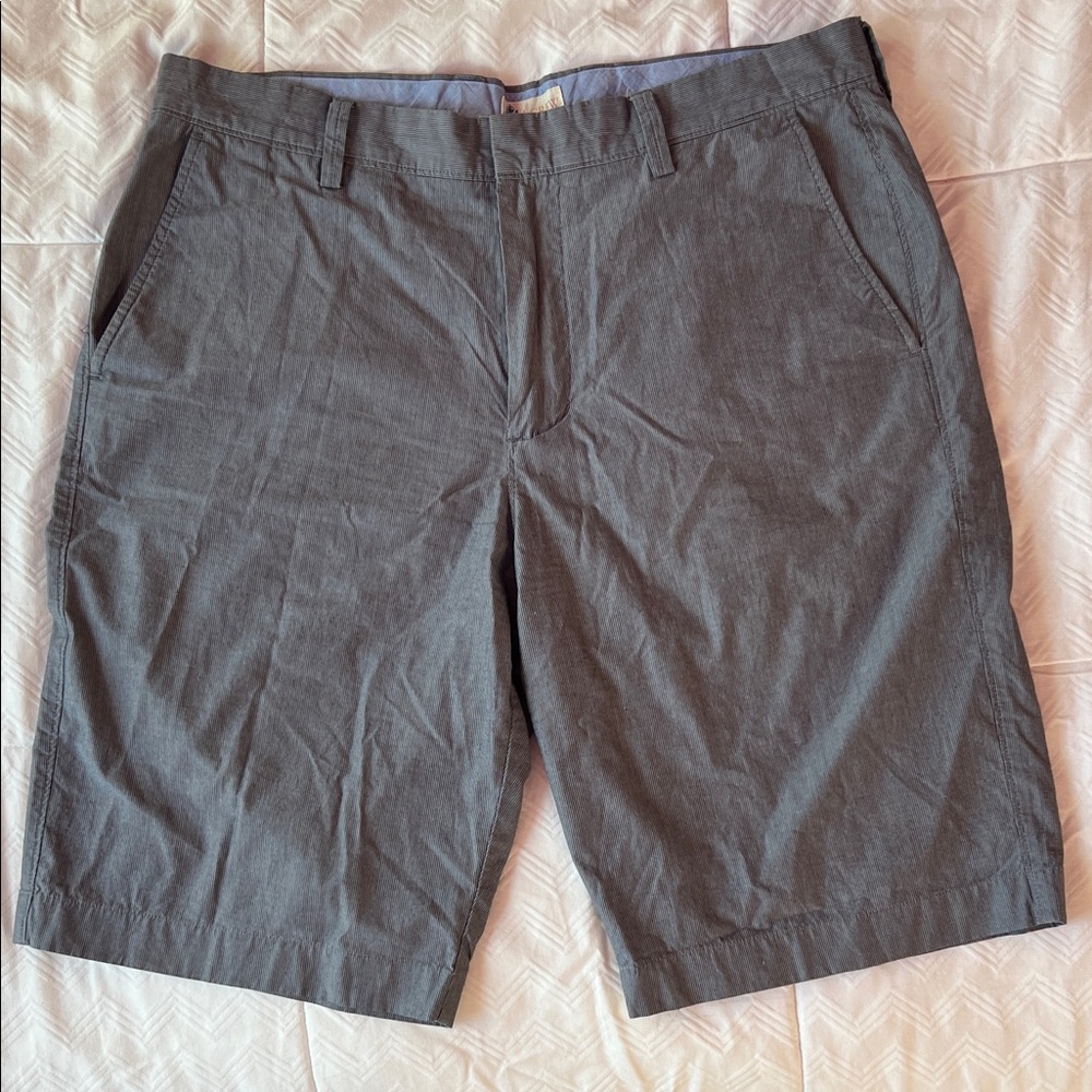J. Crew Men's Blue/Gray Flat Front Shorts